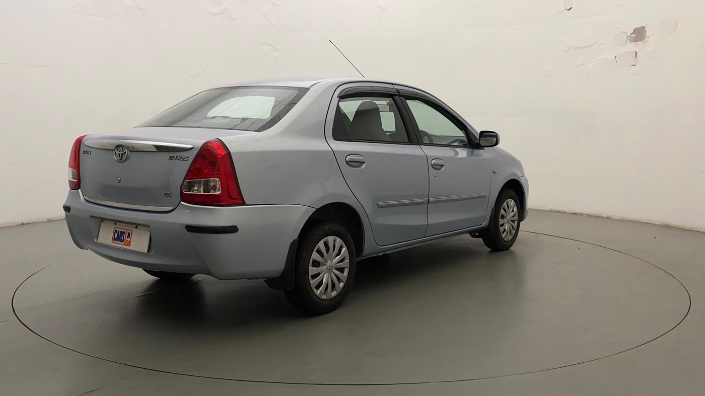 2011 Toyota Etios G, Petrol, Manual, 39,136 km, Right Back Diagonal