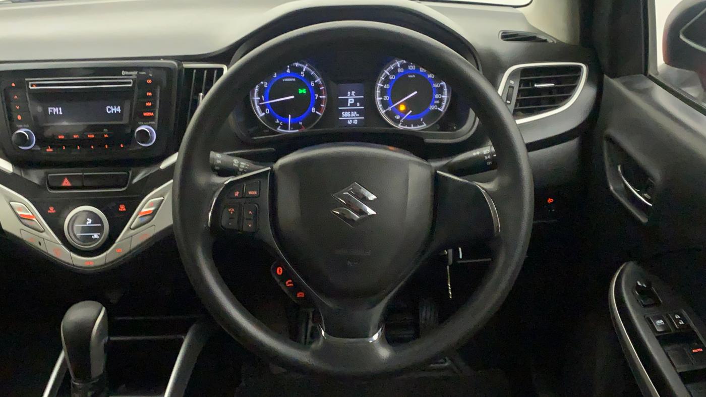 2016 Maruti Baleno DELTA CVT PETROL 1.2, Petrol, Automatic, 58,631 km, Steering Wheel Close Up