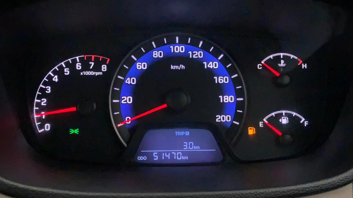 2014 Hyundai Xcent S (O) 1.2, Petrol, Manual, 51,395 km, Odometer Image