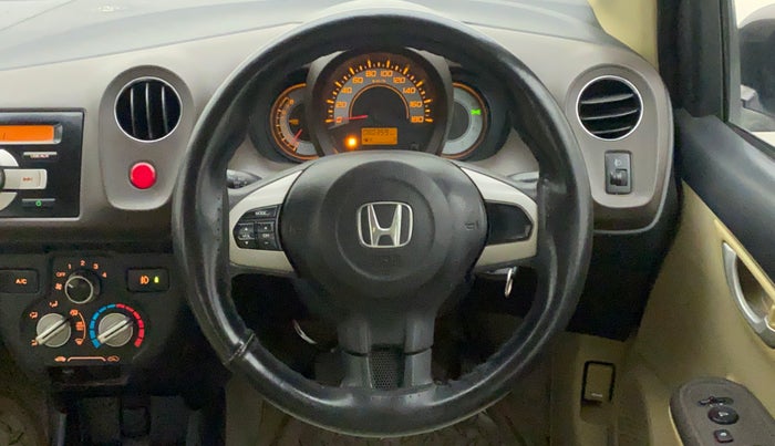 2011 Honda Brio V MT, Petrol, Manual, 80,359 km, Steering Wheel Close Up