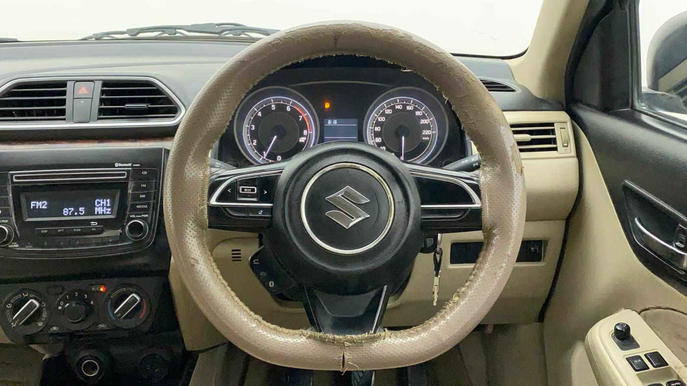 2017 Maruti Dzire VXI, Petrol, Manual, 1,07,214 km, Steering Wheel Close Up