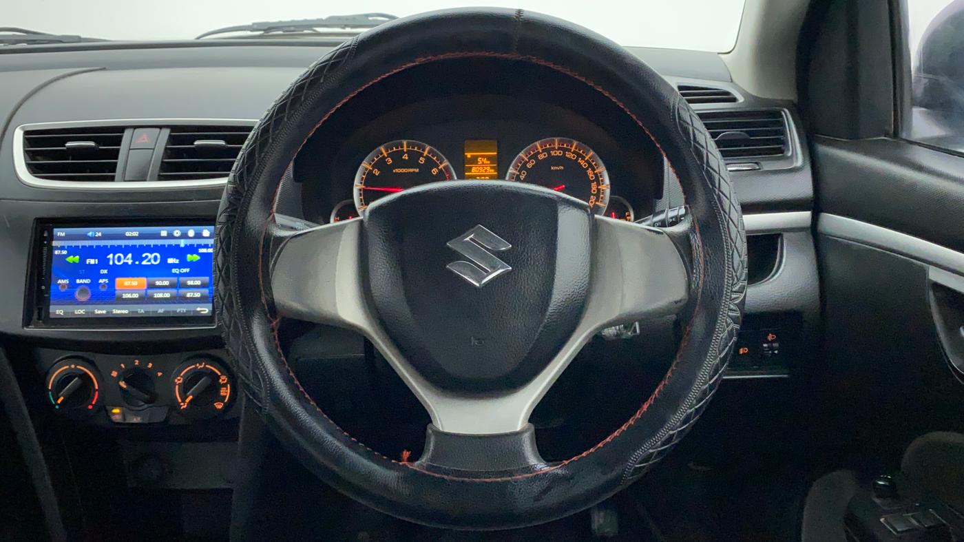 2013 Maruti Swift VXI, Petrol, Manual, 80,928 km, Steering Wheel Close Up