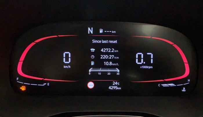 2024 Hyundai EXTER SX (O) Connect 1.2 AMT Knight Edition, Petrol, Automatic, 4,295 km, Odometer Image