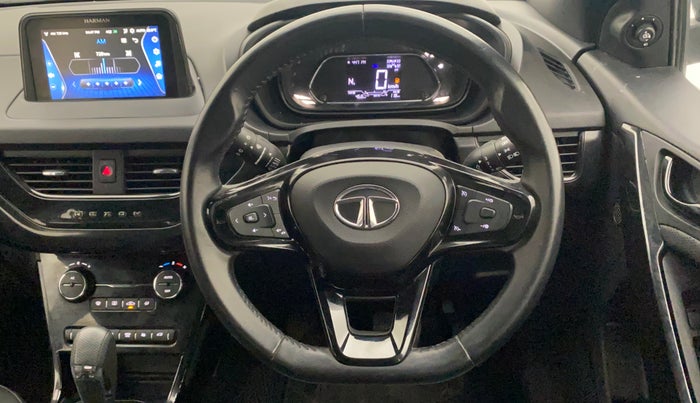 2022 Tata NEXON XZA PLUS (PREMIUM) PETROL DARK EDITION, Petrol, Automatic, 20,860 km, Steering Wheel Close Up