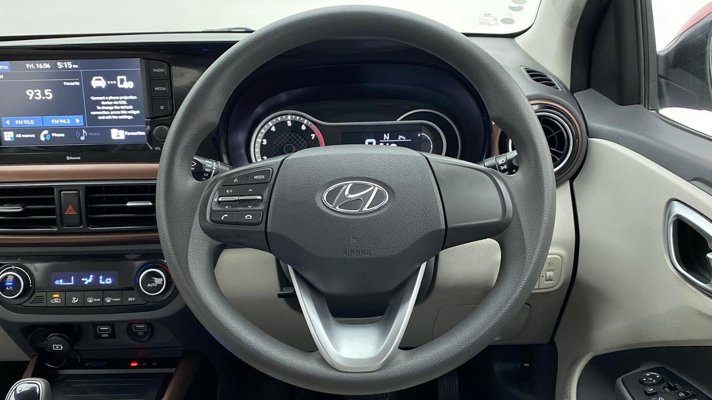2020 Hyundai AURA SX PLUS 1.2 AMT, Petrol, Automatic, 28,167 km, Steering Wheel Close Up