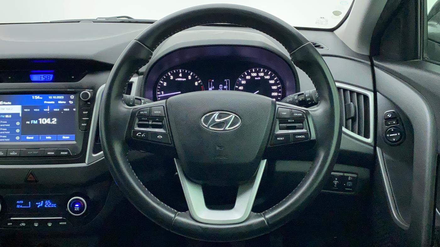2019 Hyundai Creta SX SPORTS EDITION 1.6 PETROL, Petrol, Manual, 42,617 km, Steering Wheel Close Up