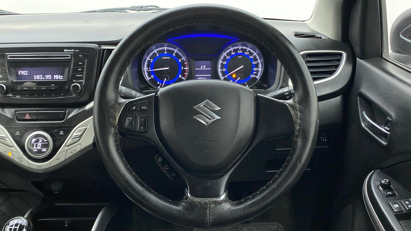 2017 Maruti Baleno DELTA PETROL 1.2, Petrol, Manual, 38,730 km, Steering Wheel Close Up