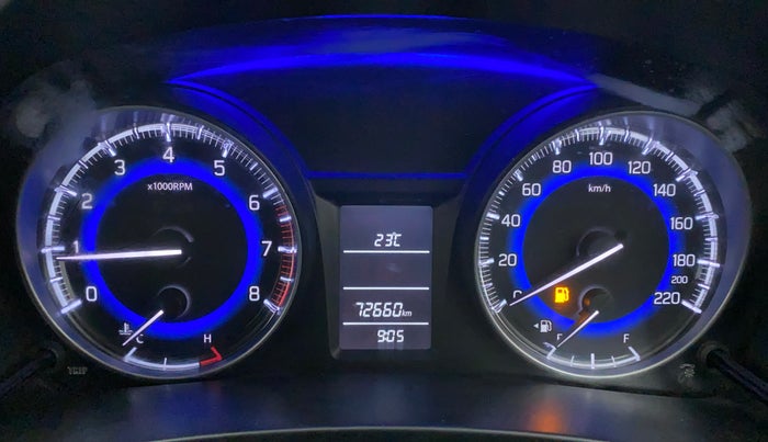 2016 Maruti Baleno DELTA PETROL 1.2, Petrol, Manual, 72,660 km, Odometer Image
