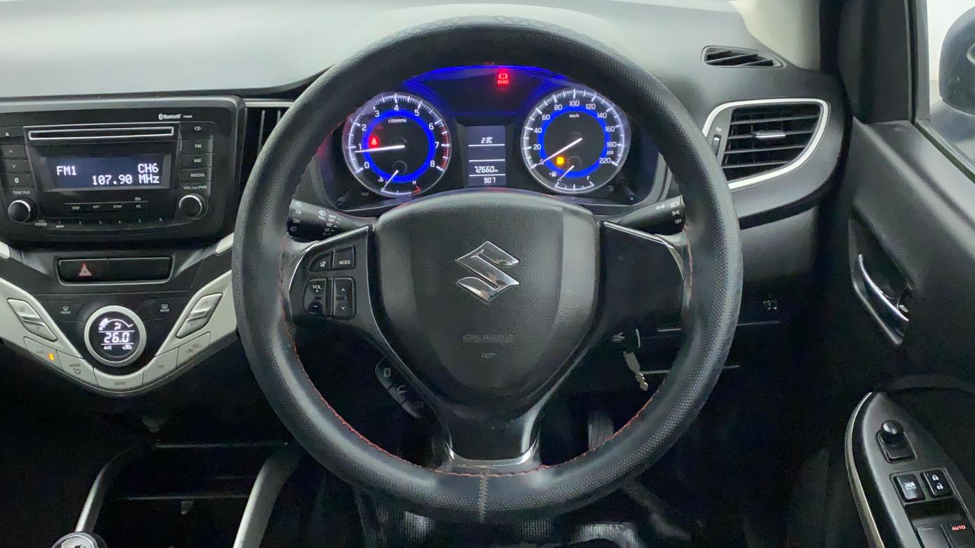 2016 Maruti Baleno DELTA PETROL 1.2, Petrol, Manual, 72,660 km, Steering Wheel Close Up