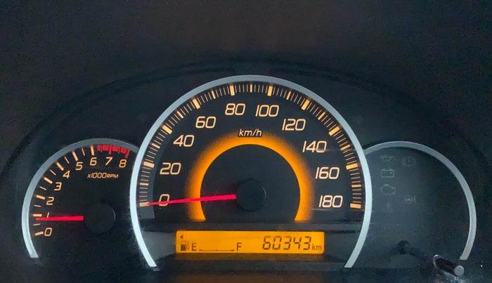 2015 Maruti Wagon R 1.0 VXI, Petrol, Manual, 60,343 km, Odometer Image