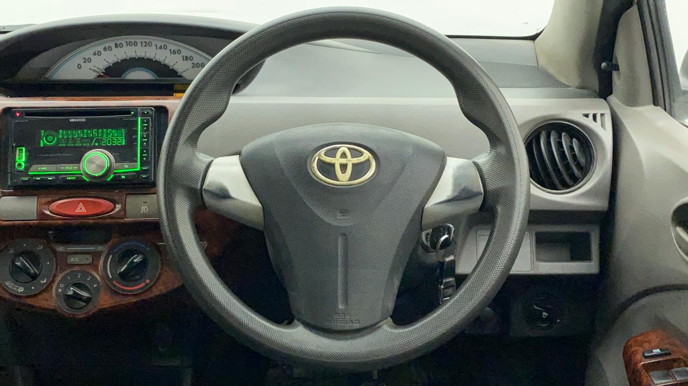 2011 Toyota Etios G SP, Petrol, Manual, 88,554 km, Steering Wheel Close Up