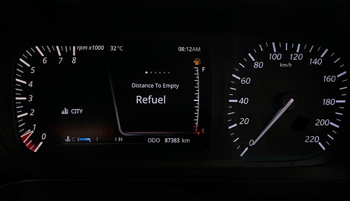 2020 Tata ALTROZ XZ PETROL, Petrol, Manual, 87,380 km, Odometer Image