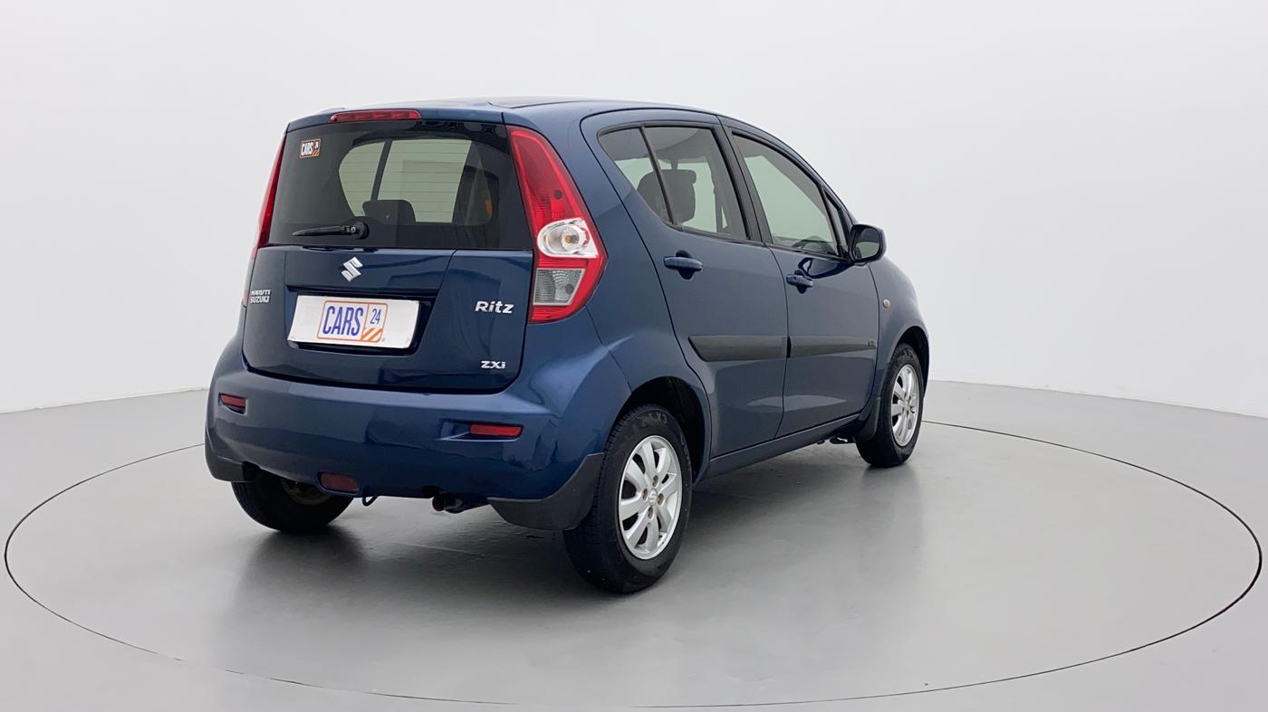 2011 Maruti Ritz ZXI, Petrol, Manual, 75,312 km, Right Back Diagonal