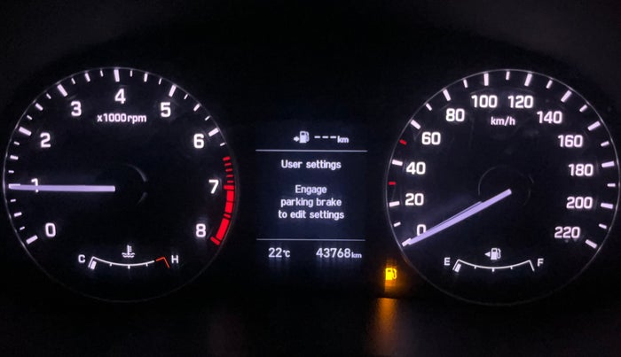 2018 Hyundai Creta SX (O) 1.6 PETROL, Petrol, Manual, 43,768 km, Odometer Image