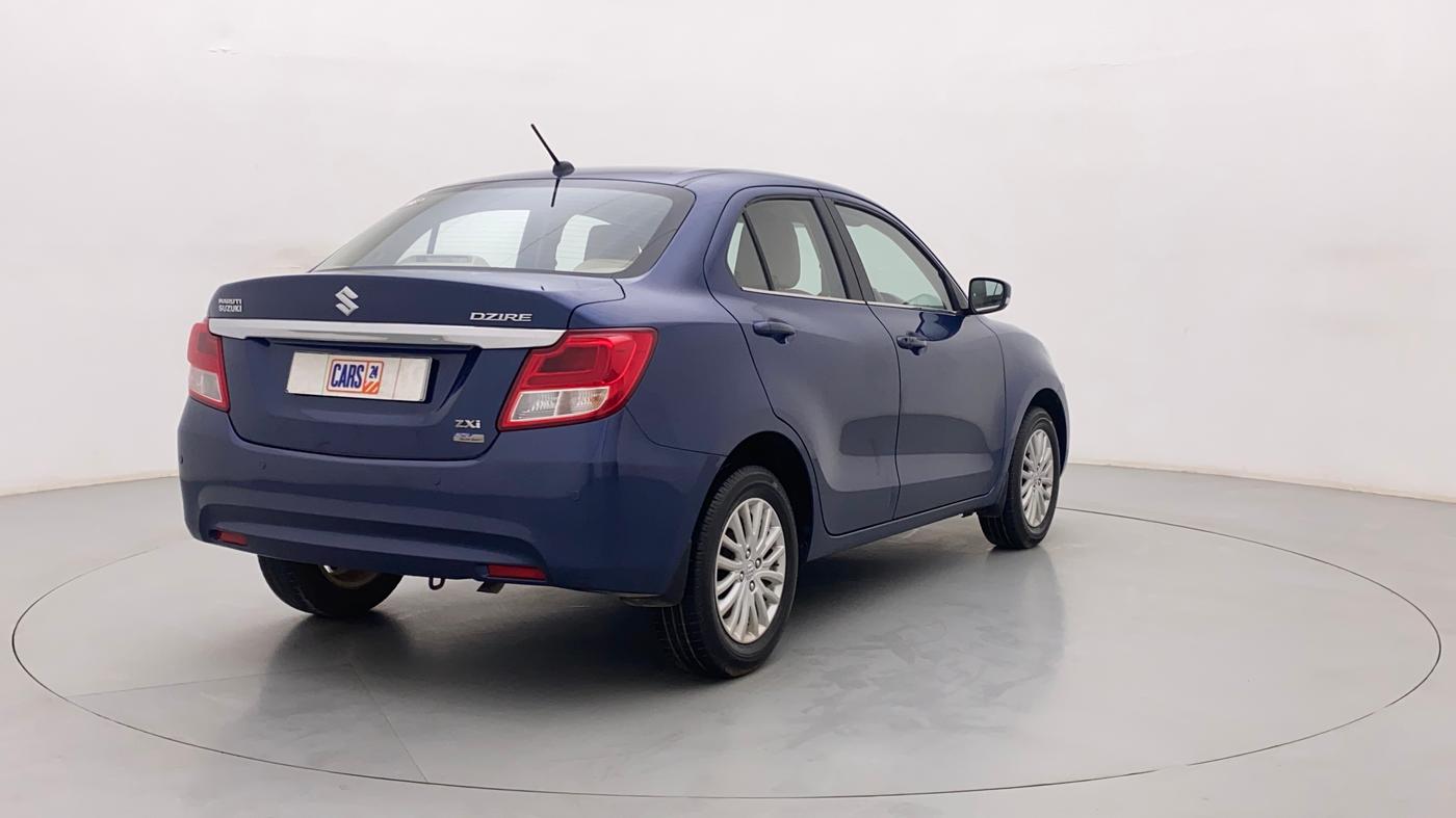 2019 Maruti Dzire ZXI AMT, Petrol, Automatic, 17,201 km, Right Back Diagonal