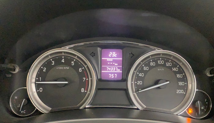 2017 Maruti Ciaz ZETA 1.4  MT PETROL, Petrol, Manual, 74,331 km, Odometer Image