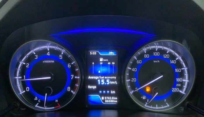 2016 Maruti Baleno ALPHA PETROL 1.2, Petrol, Manual, 86,333 km, Odometer Image