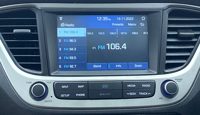 2019 Hyundai Verna 1.6 SX VTVT (O), Petrol, Manual, 19,522 km, Infotainment System