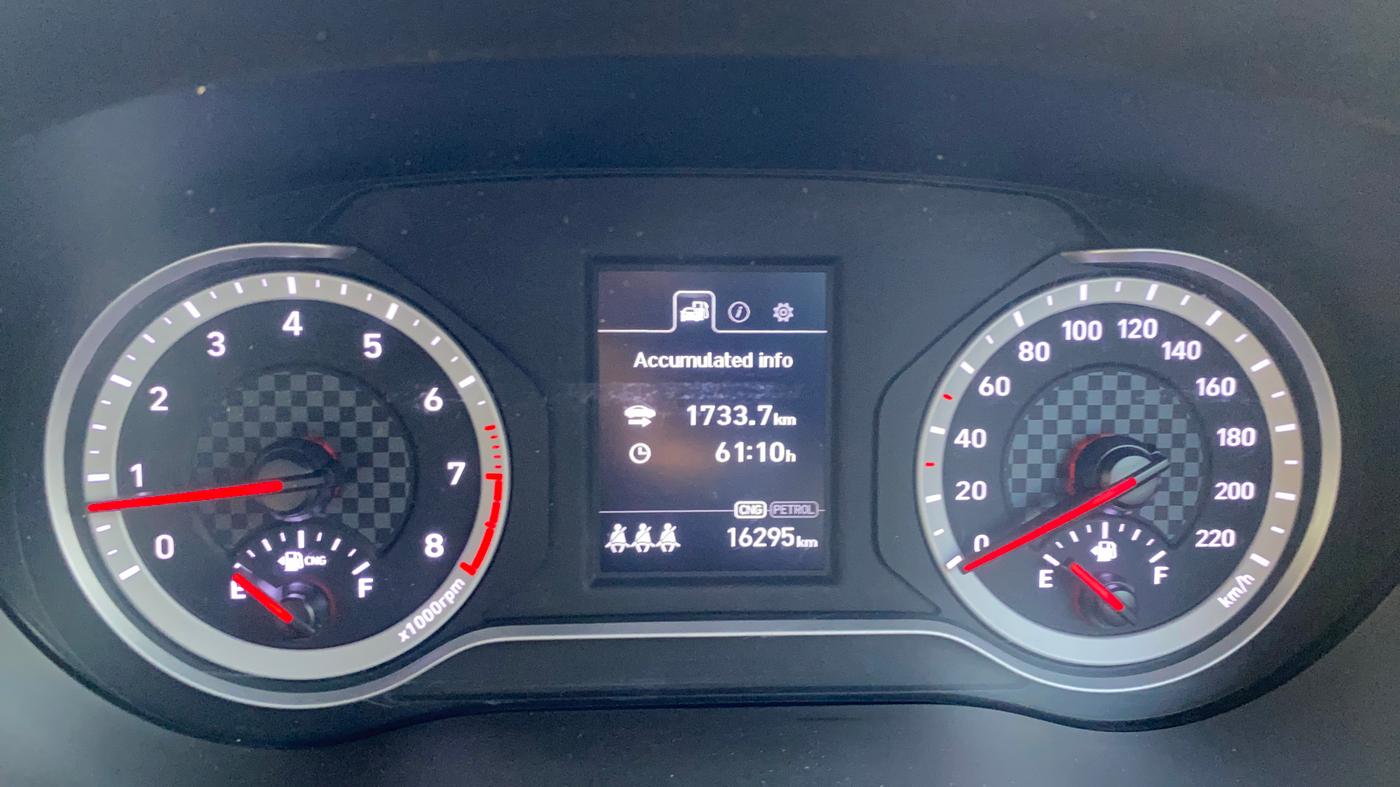 2024 Hyundai AURA SX 1.2 CNG, CNG, Manual, 16,272 km, Odometer Image