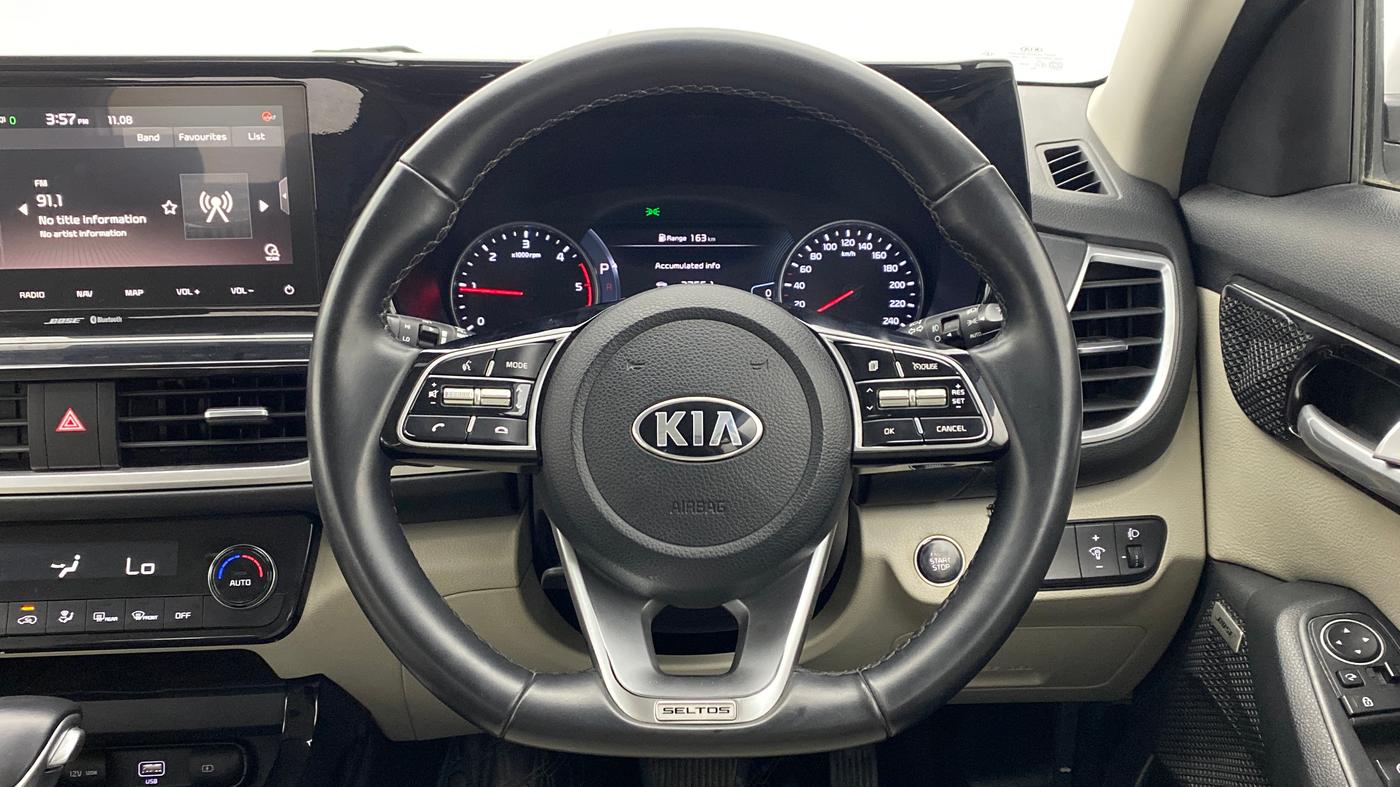 2019 KIA SELTOS HTX+ AT 1.5 DIESEL, Diesel, Automatic, 23,995 km, Steering Wheel Close Up