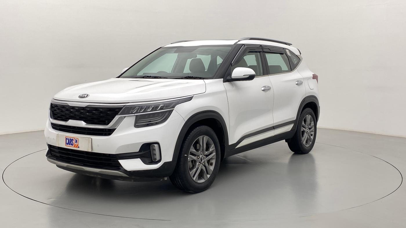 2019 KIA SELTOS HTX+ AT 1.5 DIESEL, Diesel, Automatic, 23,995 km, Left Front Diagonal
