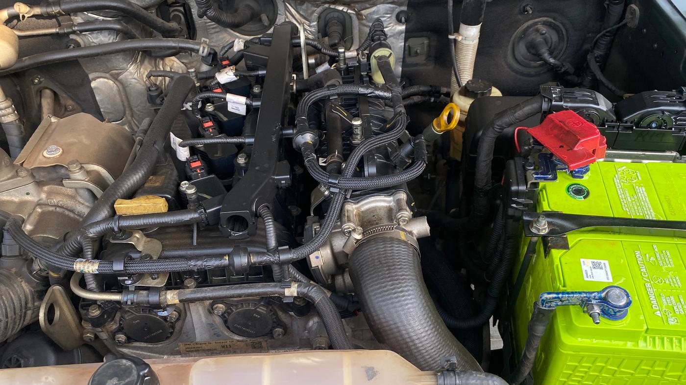 2021 Mahindra Thar LX PETROL HT 4WD AT, Petrol, Automatic, 68,712 km, Engine View - Left