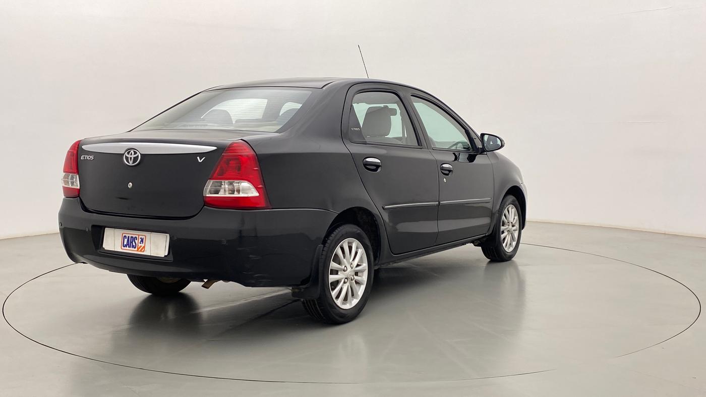 2013 Toyota Etios V, Petrol, Manual, 50,578 km, Right Back Diagonal