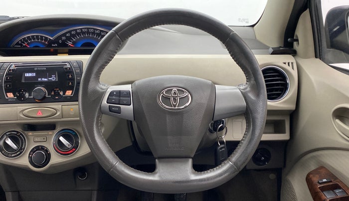 2013 Toyota Etios V, Petrol, Manual, 50,578 km, Steering Wheel Close Up