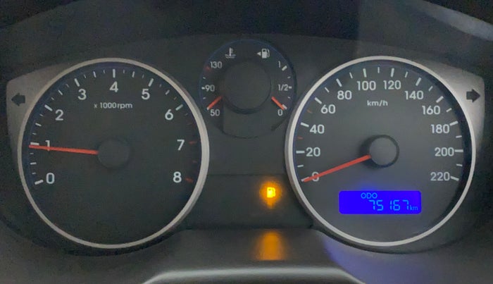2012 Hyundai i20 MAGNA (O) 1.2, Petrol, Manual, 75,167 km, Odometer Image