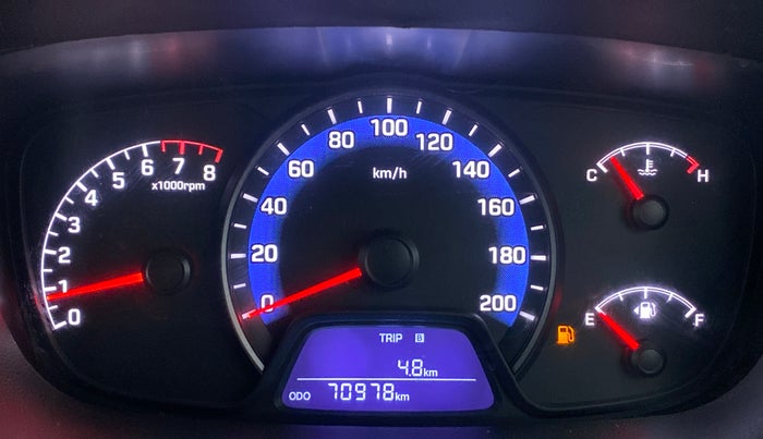 2016 Hyundai Xcent S 1.2, Petrol, Manual, 70,978 km, Odometer Image