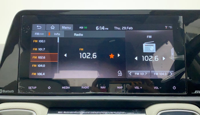 2022 KIA SONET HTX PLUS 1.0 IMT, Petrol, Manual, 16,997 km, Infotainment System