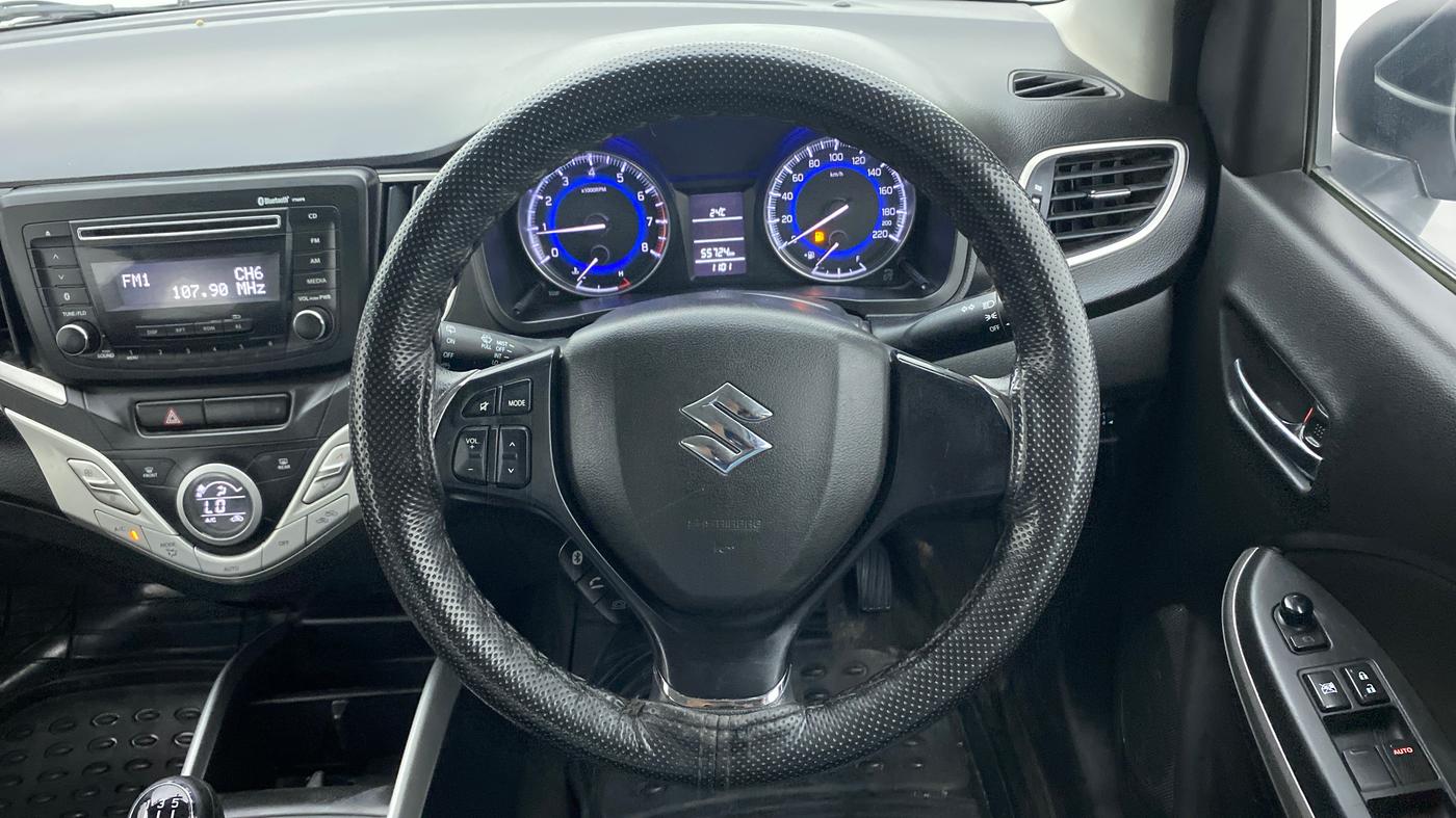 2017 Maruti Baleno DELTA PETROL 1.2, Petrol, Manual, 55,724 km, Steering Wheel Close Up