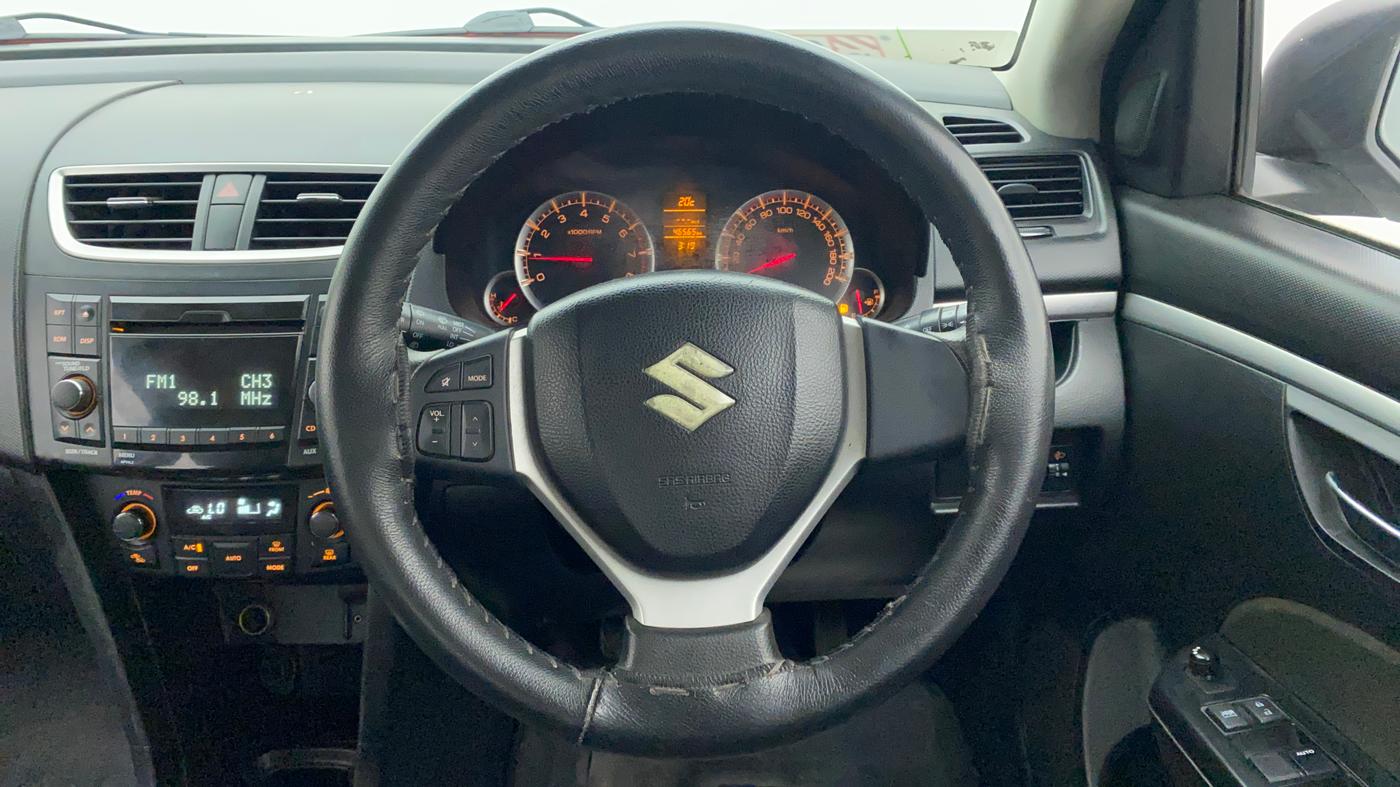 2013 Maruti Swift ZXI, Petrol, Manual, 46,565 km, Steering Wheel Close Up