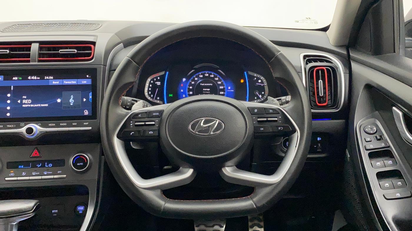 2020 Hyundai Creta SX (O) 1.4 TURBO DCT, Petrol, Automatic, 32,994 km, Steering Wheel Close Up