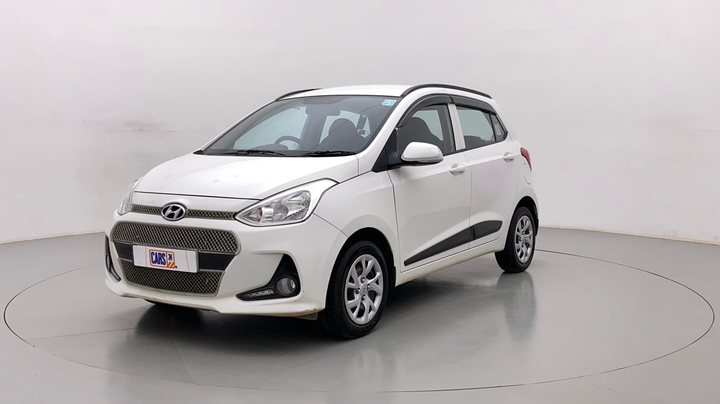 2017 Hyundai Grand i10 SPORTZ (O) 1.2 KAPPA VTVT, Petrol, Manual, 33,854 km, Left Front Diagonal