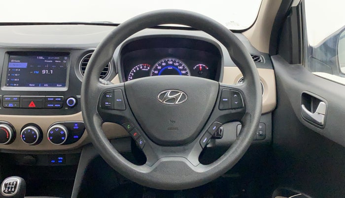 2017 Hyundai Grand i10 SPORTZ (O) 1.2 KAPPA VTVT, Petrol, Manual, 33,854 km, Steering Wheel Close Up