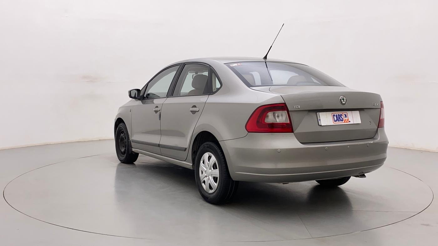 2013 Skoda Rapid AMBITION 1.6 TDI CR MT PLUS, Diesel, Manual, 1,13,554 km, Left Back Diagonal
