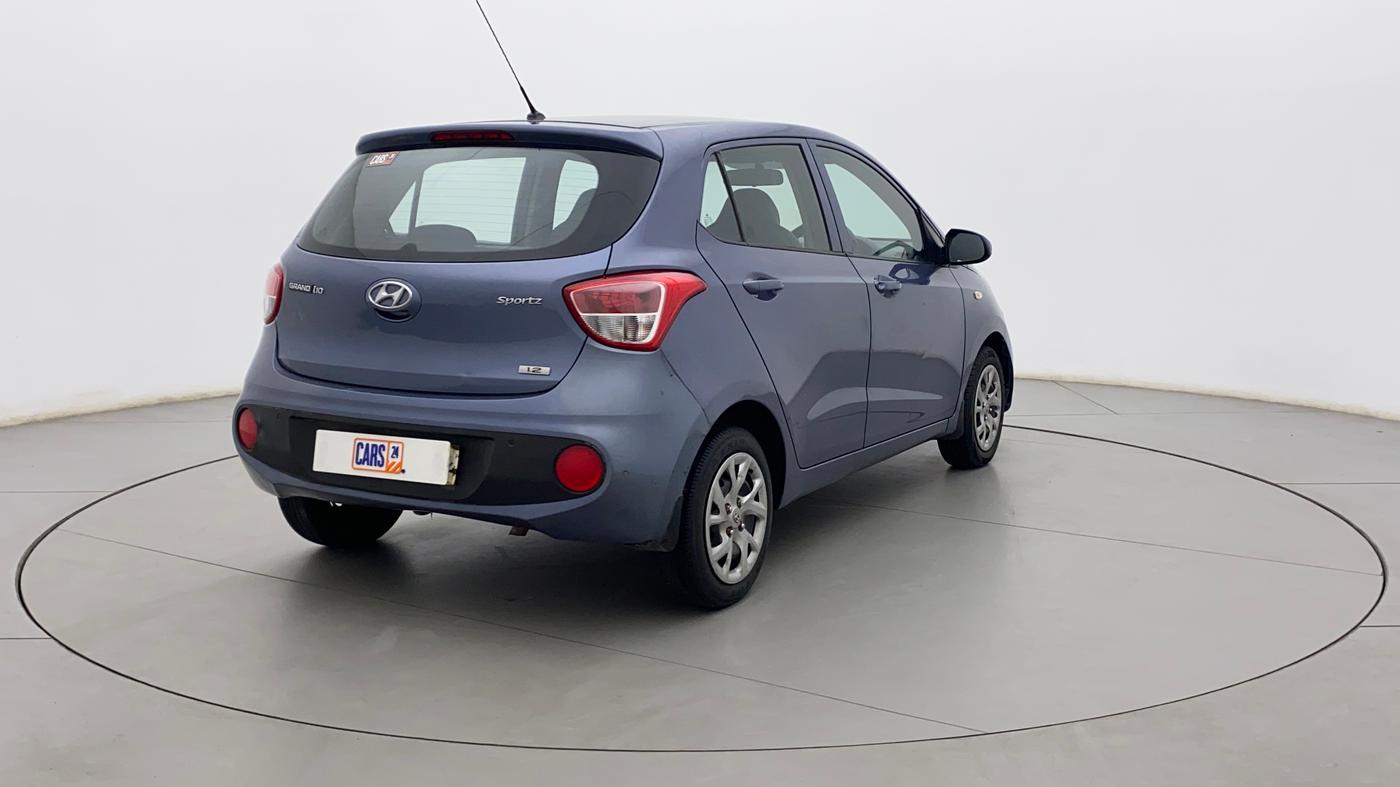 2017 Hyundai Grand i10 SPORTZ 1.2 KAPPA VTVT, Petrol, Manual, 77,929 km, Right Back Diagonal