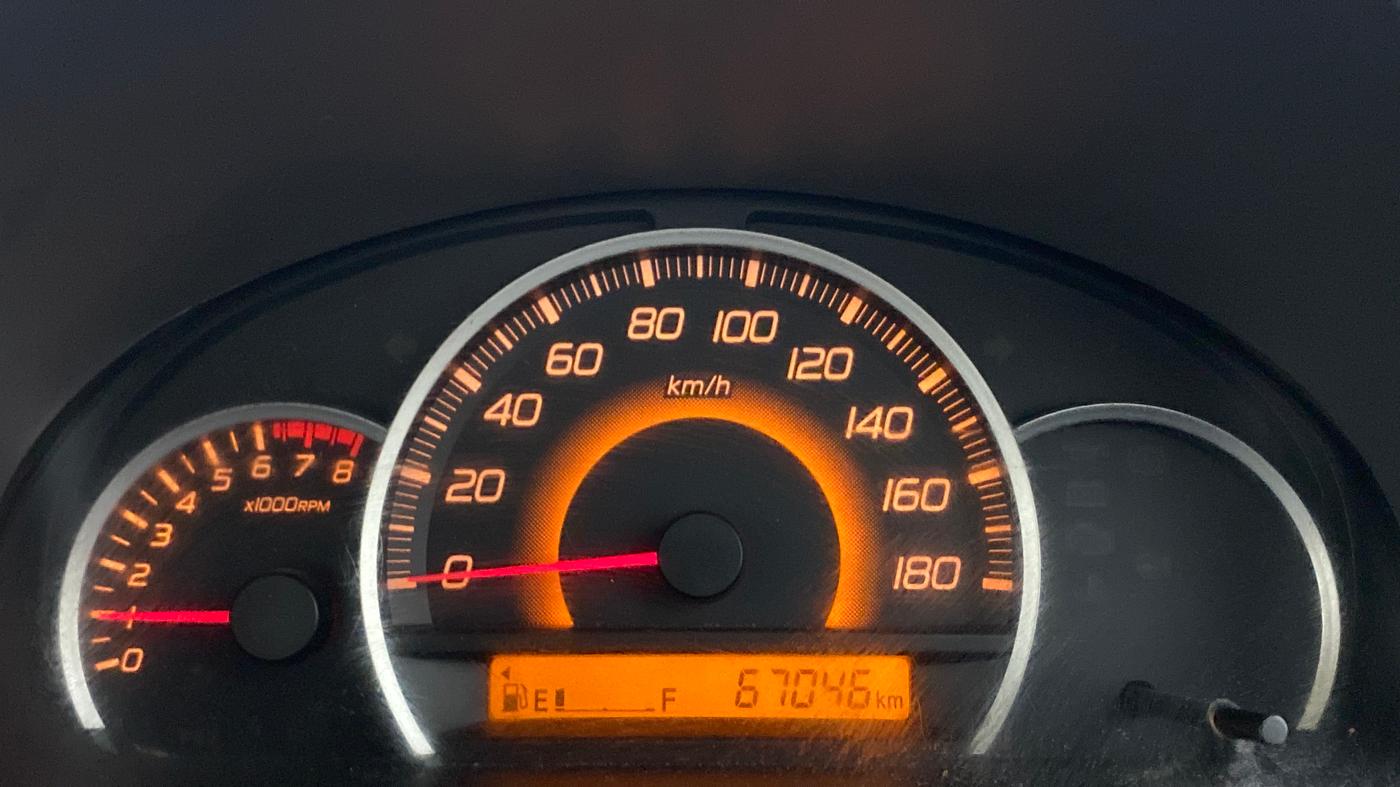 2010 Maruti Wagon R 1.0 VXI, Petrol, Manual, 67,110 km, Odometer Image