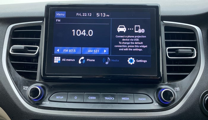 2020 Hyundai Verna SX 1.5 VTVT, Petrol, Manual, 22,156 km, Infotainment System