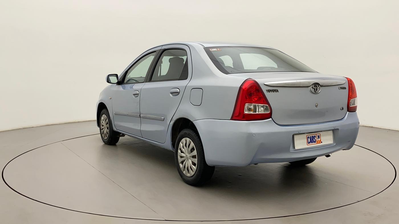 2011 Toyota Etios G, Petrol, Manual, 99,519 km, Left Back Diagonal