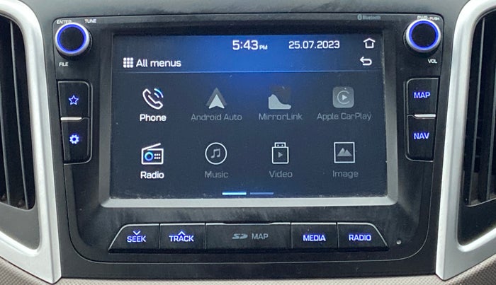 2018 Hyundai Creta SX AT 1.6 DIESEL, Diesel, Automatic, 1,05,405 km, Touchscreen Infotainment System