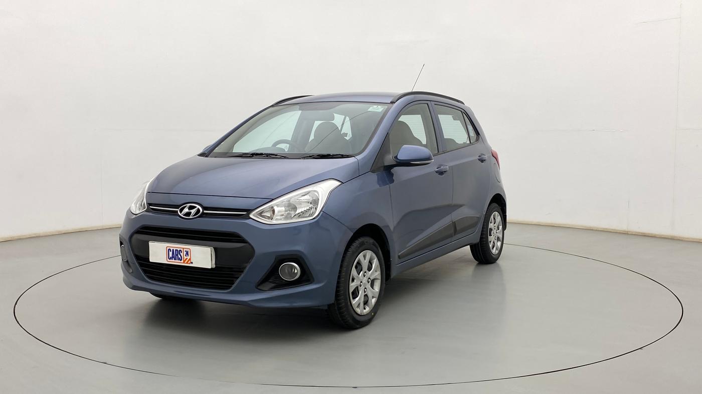 2015 Hyundai Grand i10 SPORTZ 1.2 KAPPA VTVT, Petrol, Manual, 77,660 km, Left Front Diagonal