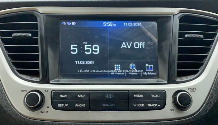 2018 Hyundai Verna 1.6 VTVT SX, Petrol, Manual, 52,517 km, Infotainment System