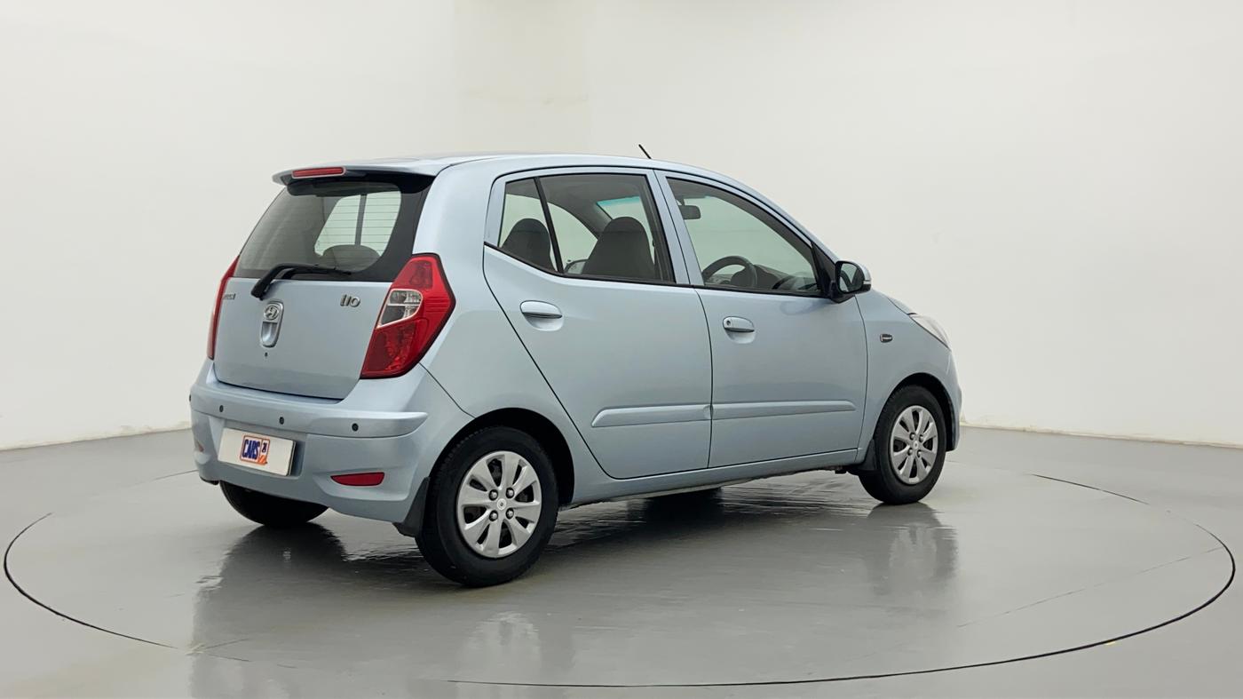 2011 Hyundai i10 SPORTZ 1.2 KAPPA2, CNG, Manual, 1,01,913 km, Right Back Diagonal