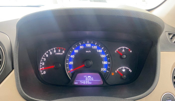 2014 Hyundai Xcent SX 1.2 (O), Petrol, Manual, 74,724 km, Odometer Image