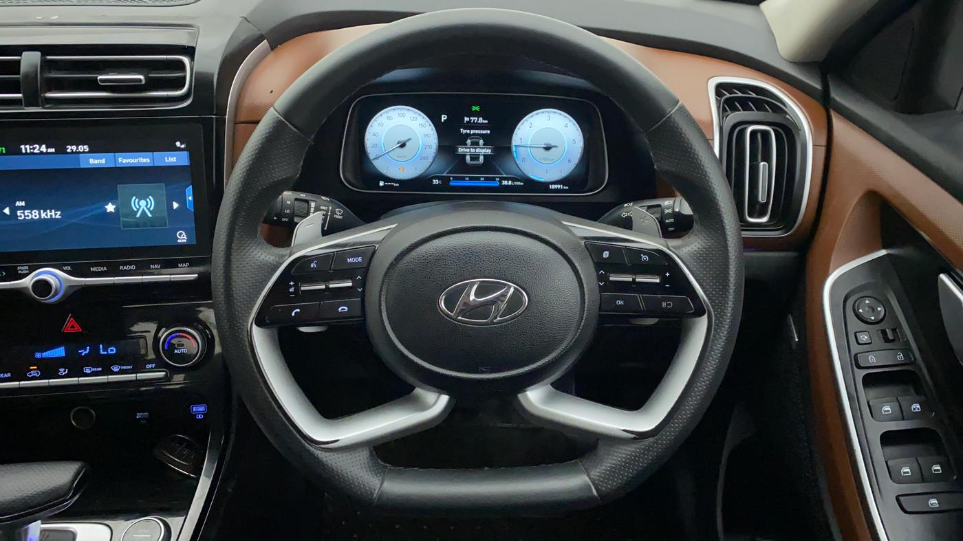 2021 Hyundai ALCAZAR 1.5 SIGNATURE (O) AT 6STR, Diesel, Automatic, 18,991 km, Steering Wheel Close Up