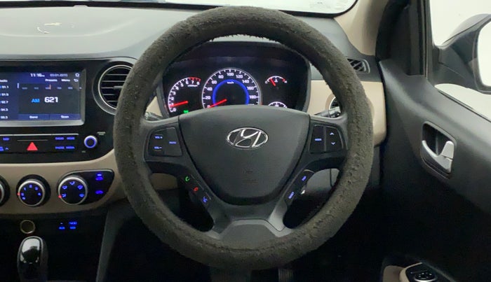2017 Hyundai Grand i10 SPORTZ (O) AT 1.2 KAPPA VTVT, Petrol, Automatic, 40,049 km, Steering Wheel Close Up