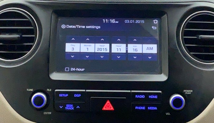 2017 Hyundai Grand i10 SPORTZ (O) AT 1.2 KAPPA VTVT, Petrol, Automatic, 40,049 km, Infotainment System