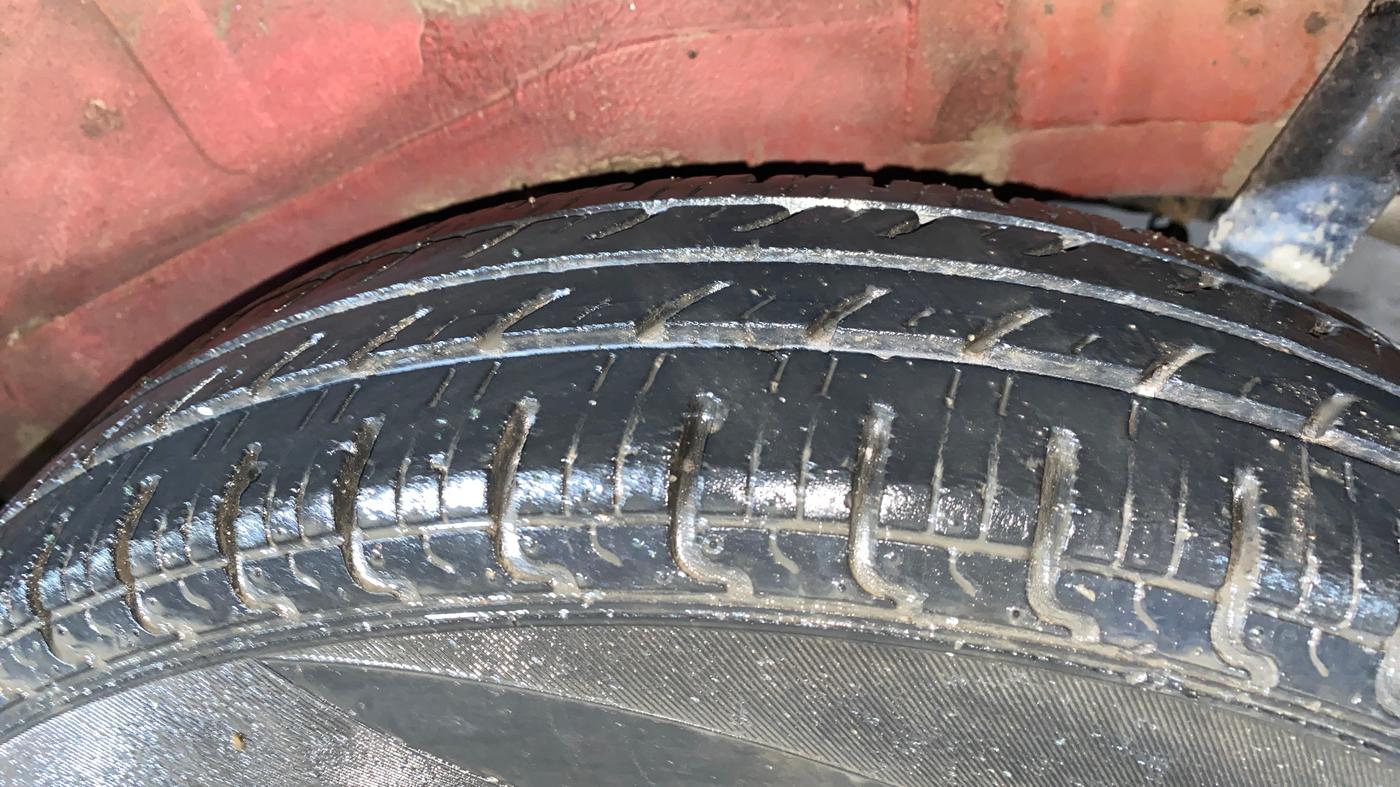 2012 Maruti Wagon R 1.0 LXI, Petrol, Manual, 66,200 km, Left Rear Tyre Tread